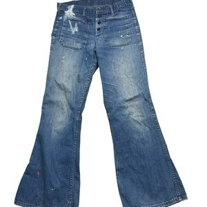 Vintage 70s CIO Sea Farer button front bellbottoms USA made 30 x 30